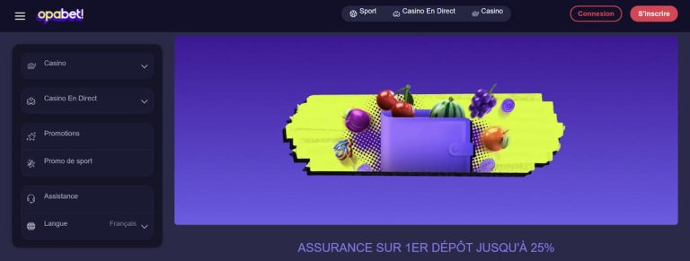 Opabet Casino bonus premier dépôt