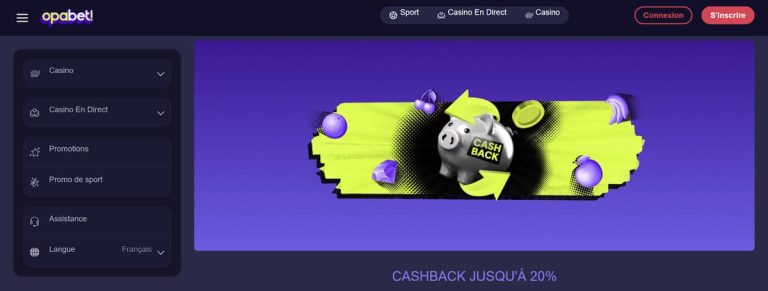 Opabet Casino cashback