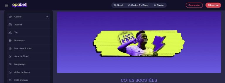 Opabet Casino côtes boostées