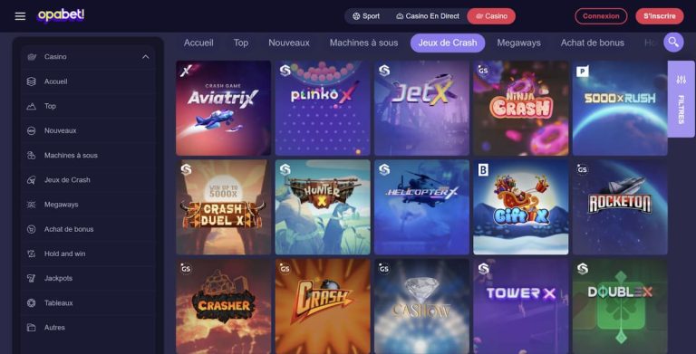 Opabet Casino jeux