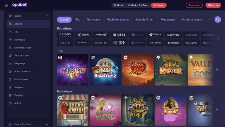 Opabet Casino machines à sous