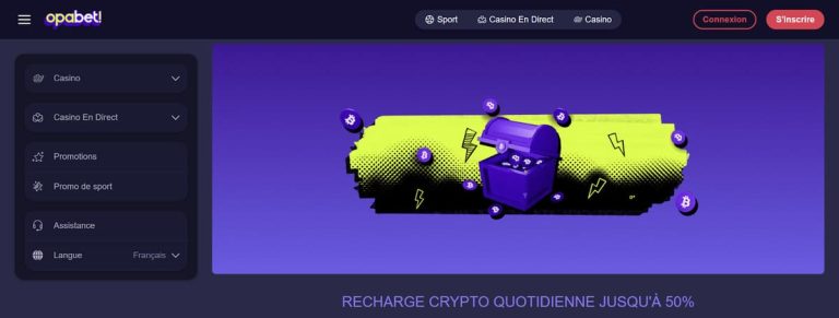 Opabet Casino recharge Crypto